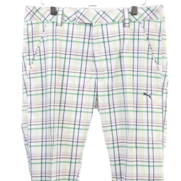 Puma Mens Golf Tech Trousers Pants Moisture Wicking Plaid 30x32 NWT MSRP $95 - Picture 2 of 8